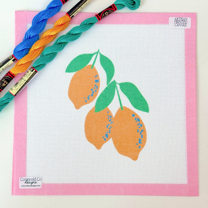 Cotswold Co Designs Lemon Tree Needlepoint Canvas | 18 Mesh - Pisgah Needleworks