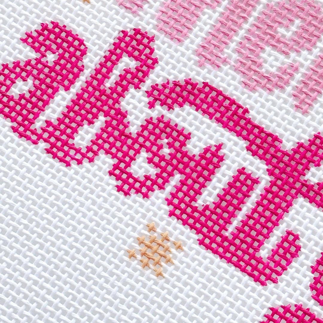 Cotswold Co Designs - Mental Health Needlepoint Canvas, Modern Cheeky Needlepoint Pillow Canvas, 13 Mesh, 9”x6” design, Snarky Needlepoint Canvas - Pisgah Needleworks