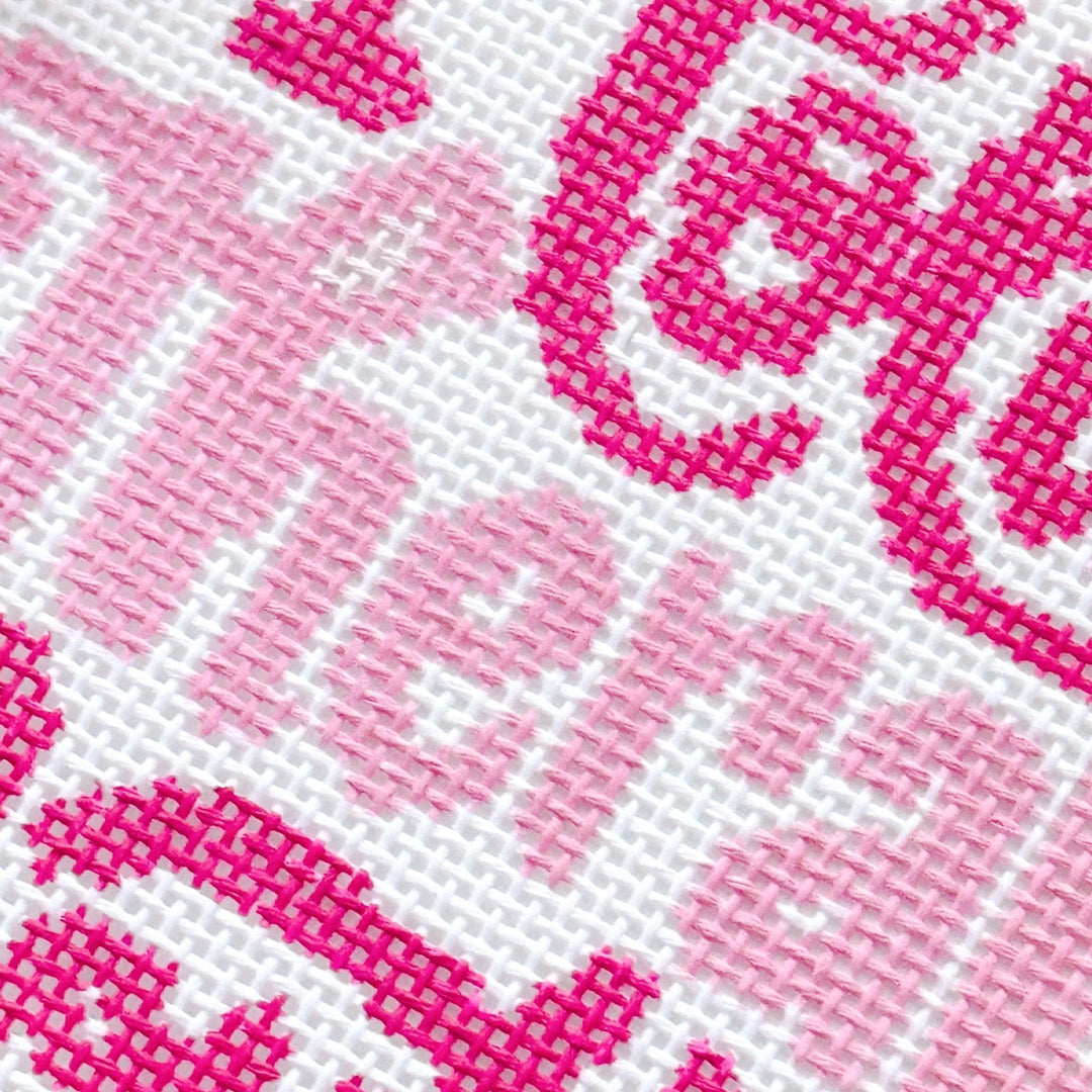 Cotswold Co Designs - Mental Health Needlepoint Canvas, Modern Cheeky Needlepoint Pillow Canvas, 13 Mesh, 9”x6” design, Snarky Needlepoint Canvas - Pisgah Needleworks