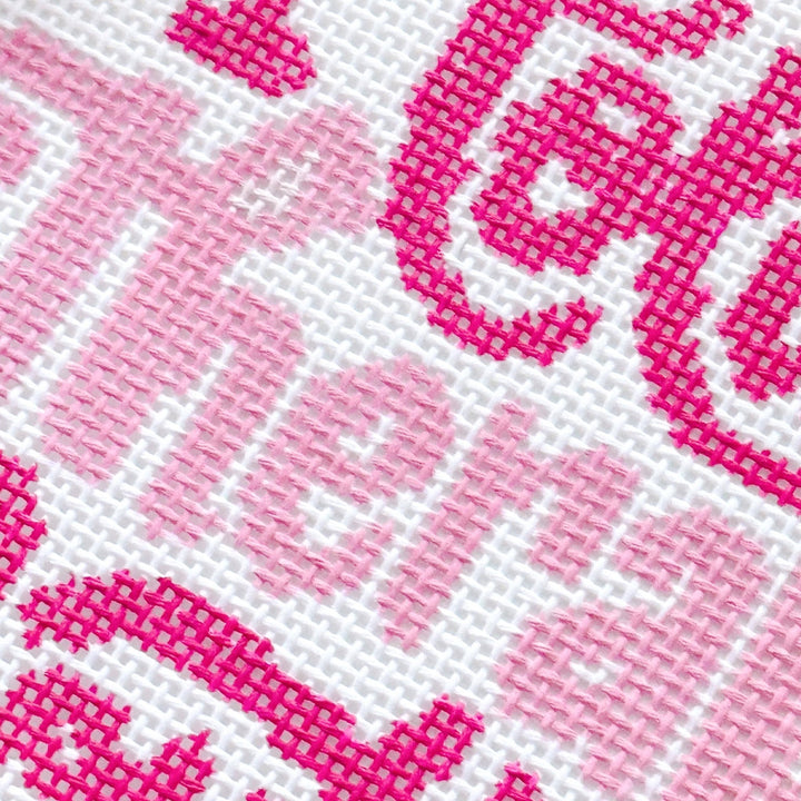 Cotswold Co Designs - Mental Health Needlepoint Canvas, Modern Cheeky Needlepoint Pillow Canvas, 13 Mesh, 9”x6” design, Snarky Needlepoint Canvas - Pisgah Needleworks