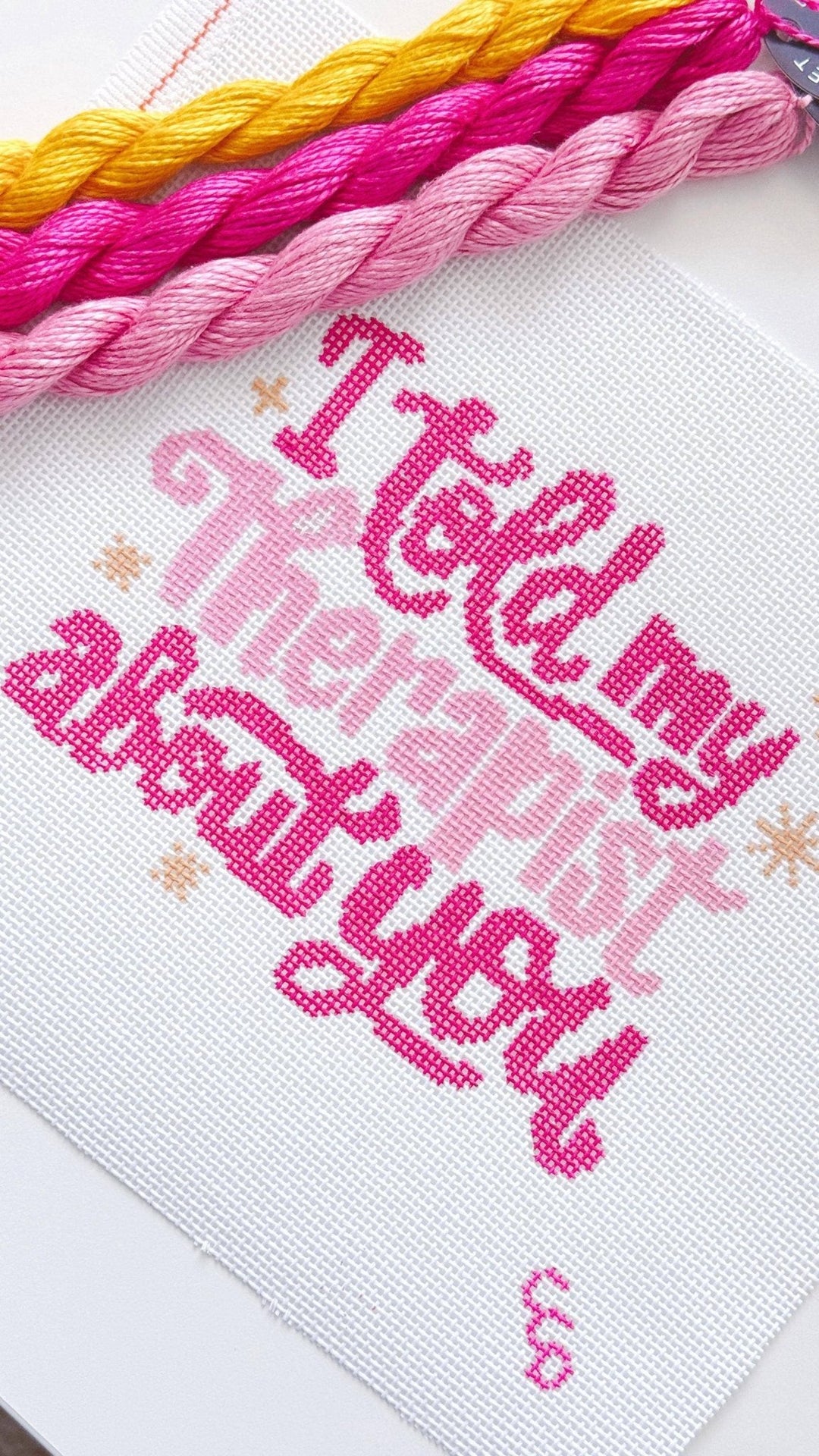 Cotswold Co Designs - Mental Health Needlepoint Canvas, Modern Cheeky Needlepoint Pillow Canvas, 13 Mesh, 9”x6” design, Snarky Needlepoint Canvas - Pisgah Needleworks