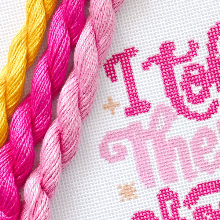 Cotswold Co Designs - Mental Health Needlepoint Canvas, Modern Cheeky Needlepoint Pillow Canvas, 13 Mesh, 9”x6” design, Snarky Needlepoint Canvas - Pisgah Needleworks