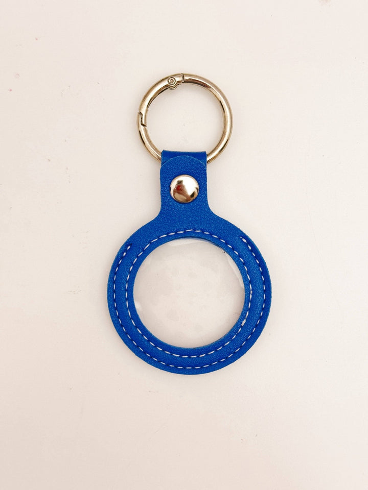 Cotswold Co Designs - Needlepoint Self Finishing PU Leather Key Fob Bag Tag Interchangeable Finishing Keychain: Black - Pisgah Needleworks