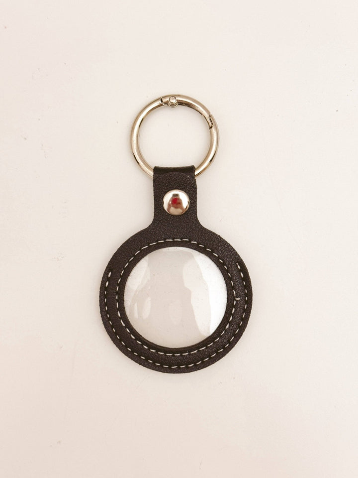 Cotswold Co Designs - Needlepoint Self Finishing PU Leather Key Fob Bag Tag Interchangeable Finishing Keychain: Black - Pisgah Needleworks