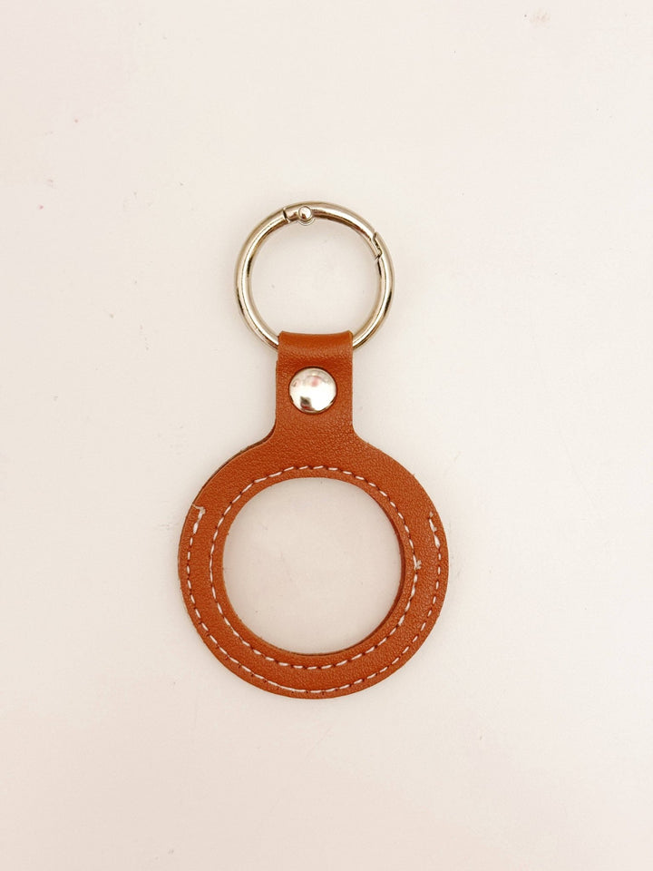 Cotswold Co Designs - Needlepoint Self Finishing PU Leather Key Fob Bag Tag Interchangeable Finishing Keychain: Black - Pisgah Needleworks