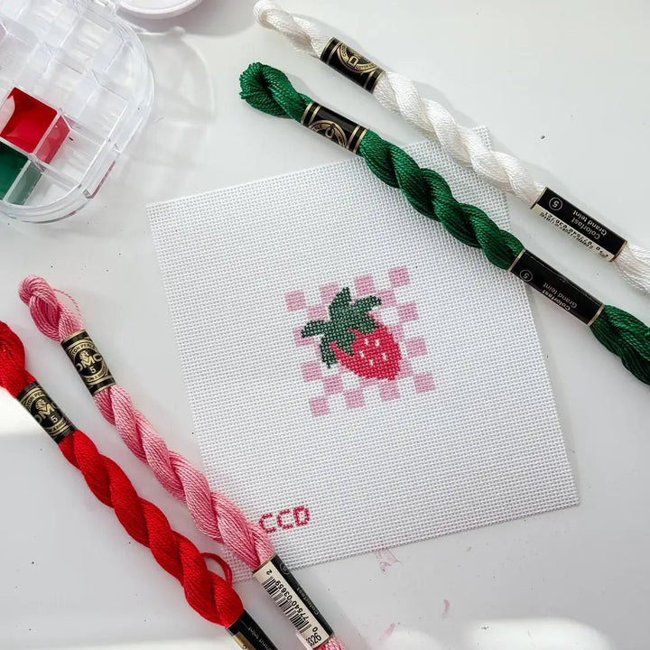Cotswold Co Designs - Strawberry Needlepoint Canvas, Summer Needlepoint Canvas - Pisgah Needleworks