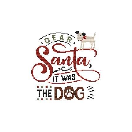 Cross Stitch Wonders “Dear Santa, It Was the Dog” Cross Stitch Pattern - Pisgah Needleworks