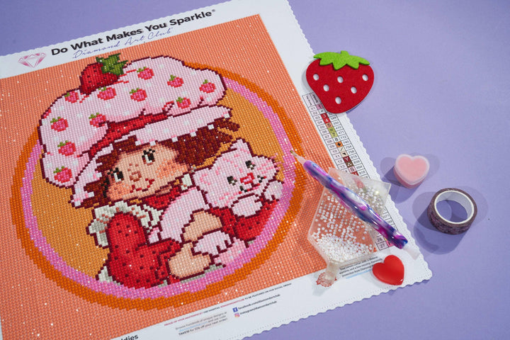 Diamond Art Club® Strawberry Shortcake: Berry Best Buddies Diamond Painting Kit – 13" x 13"