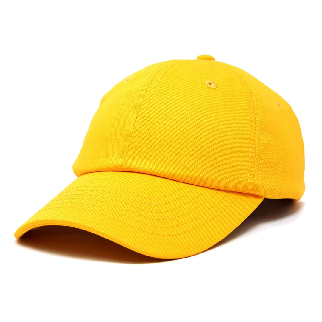 Dalix - DALIX Unisex Unstructured Cotton Cap Adjustable Plain Hat: Gold - Pisgah Needleworks