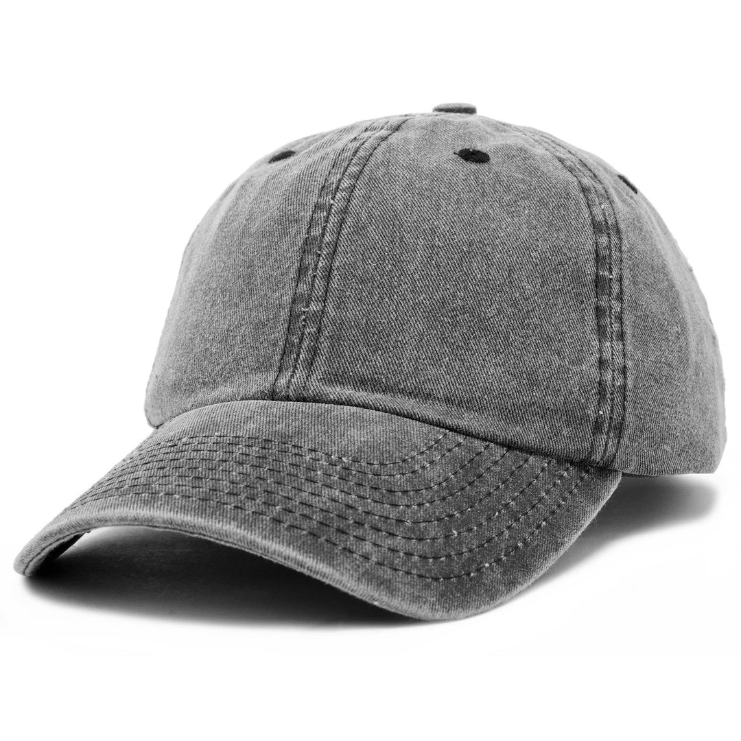 Dalix - DALIX Mens Pigment Dyed Washed Cotton Cap Unstructured: Washed Black - Pisgah Needleworks