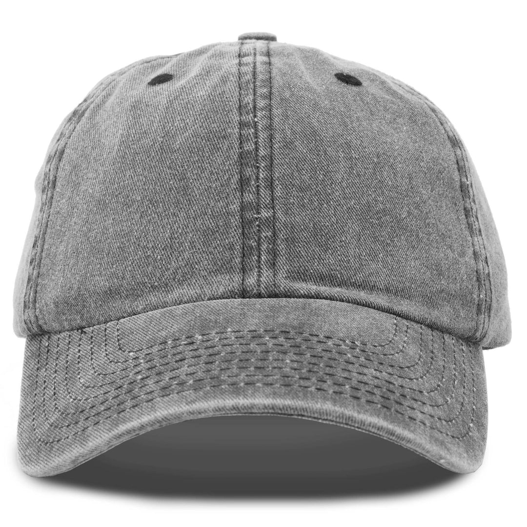 Dalix - DALIX Mens Pigment Dyed Washed Cotton Cap Unstructured: Washed Black - Pisgah Needleworks