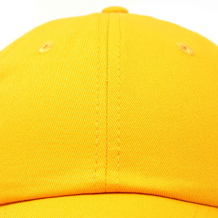 Dalix - DALIX Unisex Unstructured Cotton Cap Adjustable Plain Hat: Gold - Pisgah Needleworks