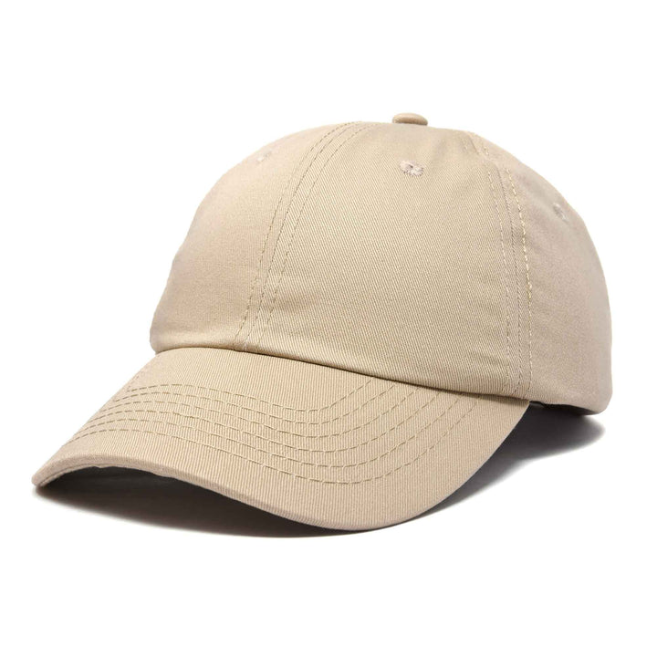 Dalix - DALIX Unisex Unstructured Cotton Cap Adjustable Plain Hat: Khaki - Pisgah Needleworks