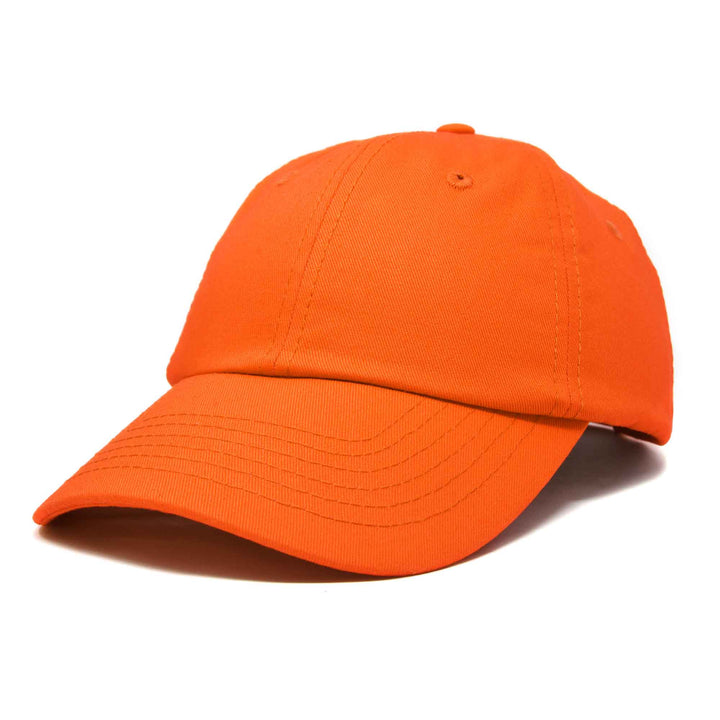 Dalix - DALIX Unisex Unstructured Cotton Cap Adjustable Plain Hat: Orange - Pisgah Needleworks