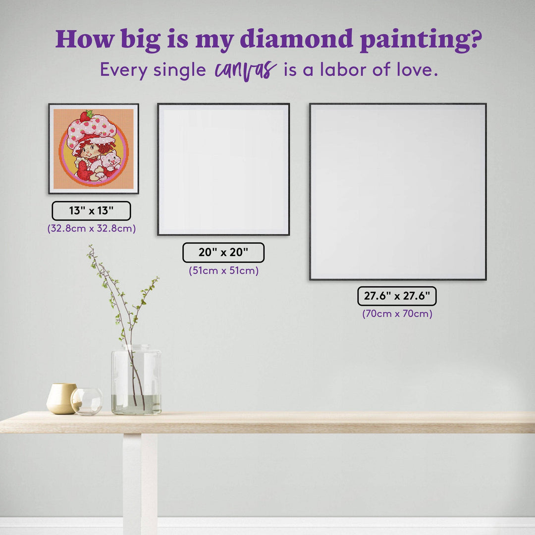Diamond Art Club® Strawberry Shortcake: Berry Best Buddies Diamond Painting Kit – 13" x 13"