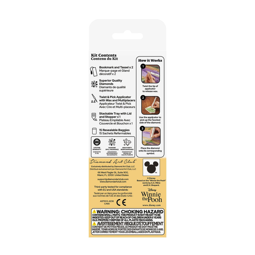 Diamond Art Club - Bookmarks – A Good Day with Pooh and Tigger (Set of 2): Round with 16 Colors including 6 Fairy Dust Diamonds / 1,105 / 2" x 7" (5cm x 17.8cm) - Pisgah Needleworks