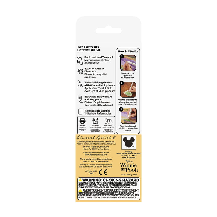 Diamond Art Club - Bookmarks – A Good Day with Pooh and Tigger (Set of 2): Round with 16 Colors including 6 Fairy Dust Diamonds / 1,105 / 2" x 7" (5cm x 17.8cm) - Pisgah Needleworks