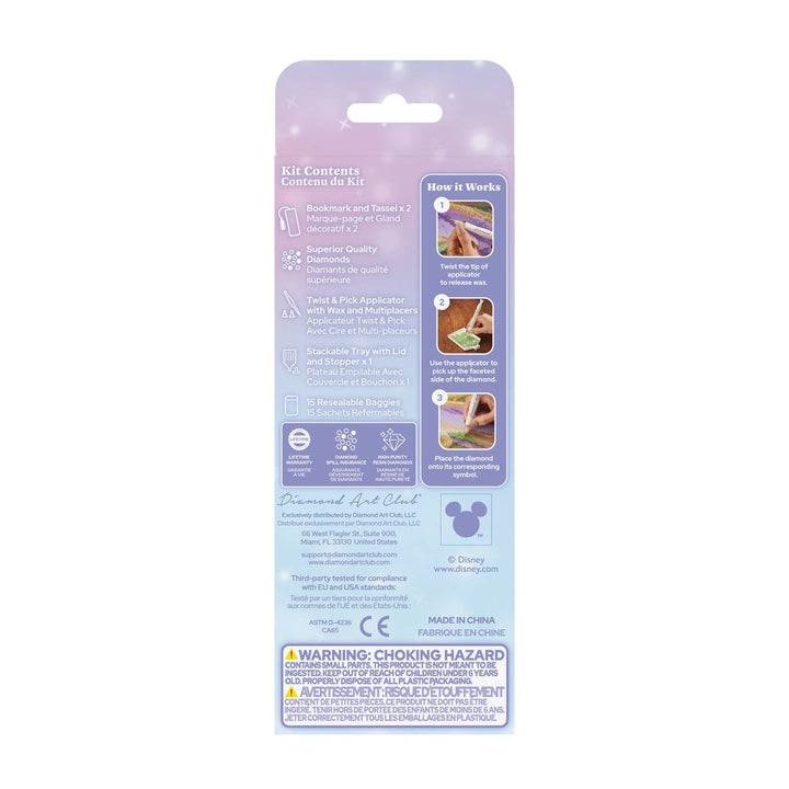 Diamond Art Club - Bookmarks – Winter Magic with Elsa & Olaf (Set of 2): Round with 14 Colors including 2 ABs and 2 Iridescent Diamonds and 6 Fairy Dust Diamonds / 1,000 / 2" x 7" (5cm x 17.8cm) - Pisgah Needleworks