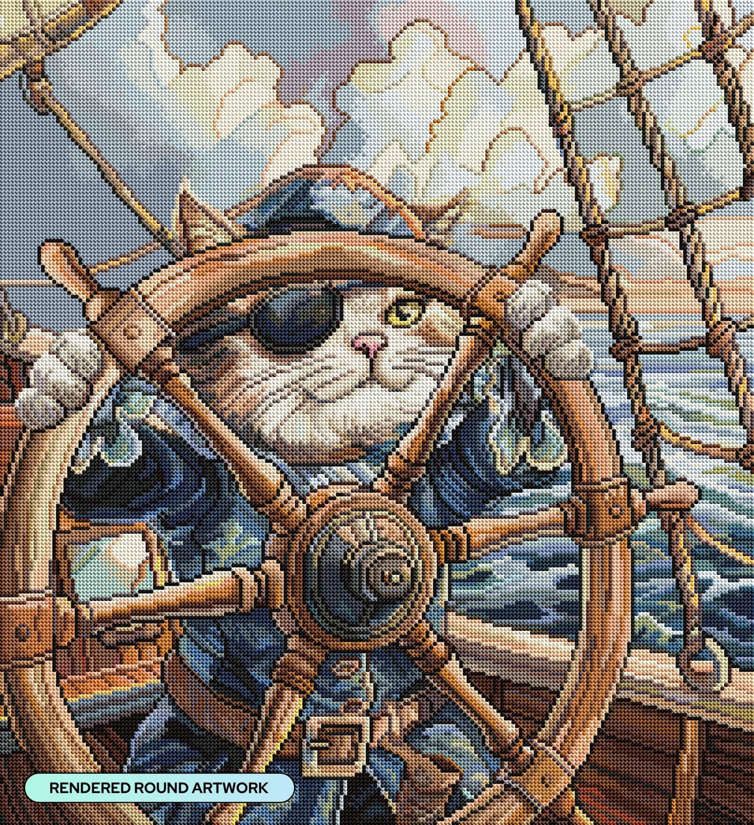 Diamond Art Club - Captain Clawhauser: Round with 56 Colors including 2 ABs and 4 Fairy Dust Diamonds / 44,642 / 22" x 24" (55.6cm x 60.8cm) - Pisgah Needleworks