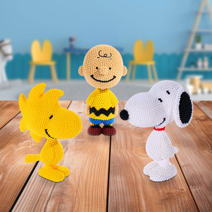 Diamond Art Club - Dazzle Pals™ - Charlie Brown™: 3,540 / Round with 5 Colors / 5" x 2.7" x 2.4" (12.8cm x 7cm x 6.3cm) - Pisgah Needleworks
