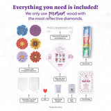 List of items included in a diamond tool kit with descriptions on a white background.