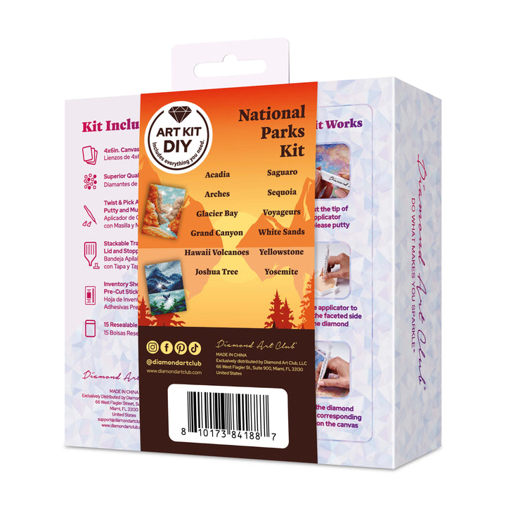 National Parks Kit packaging with orange and white design on a white background
