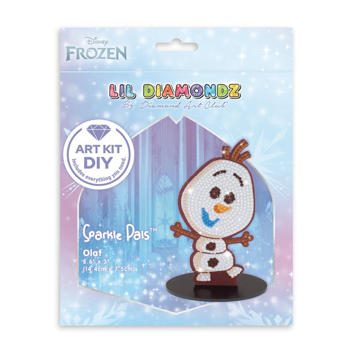Disney Frozen Lil Diamondz Art Kit DIY Olaf figure packaging on a white background