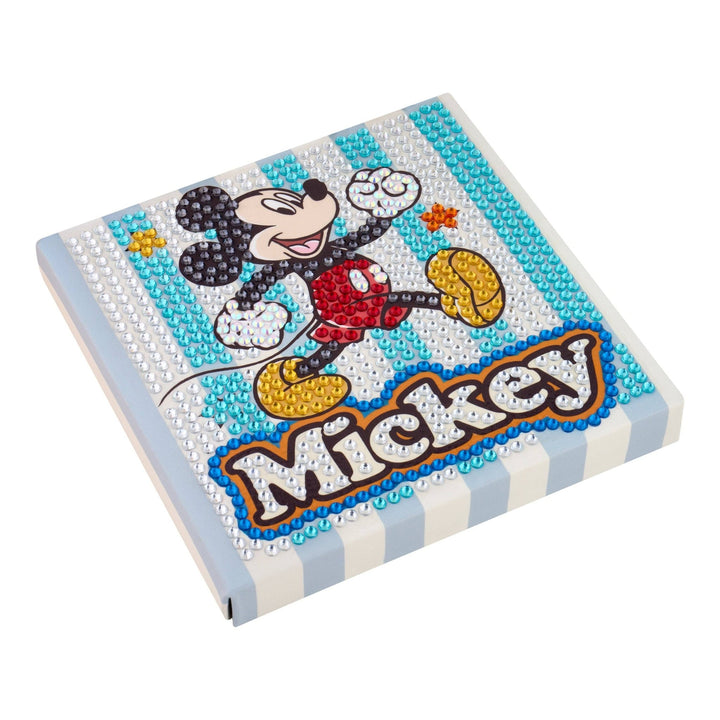 Diamond Art Club - Easy Gem™ Sparkle Boards – Mickey™ Magic: Round with 8 Colors including 8 Iridescent Diamonds / 804 / 6" x 6" (15cm x 15cm) - Pisgah Needleworks