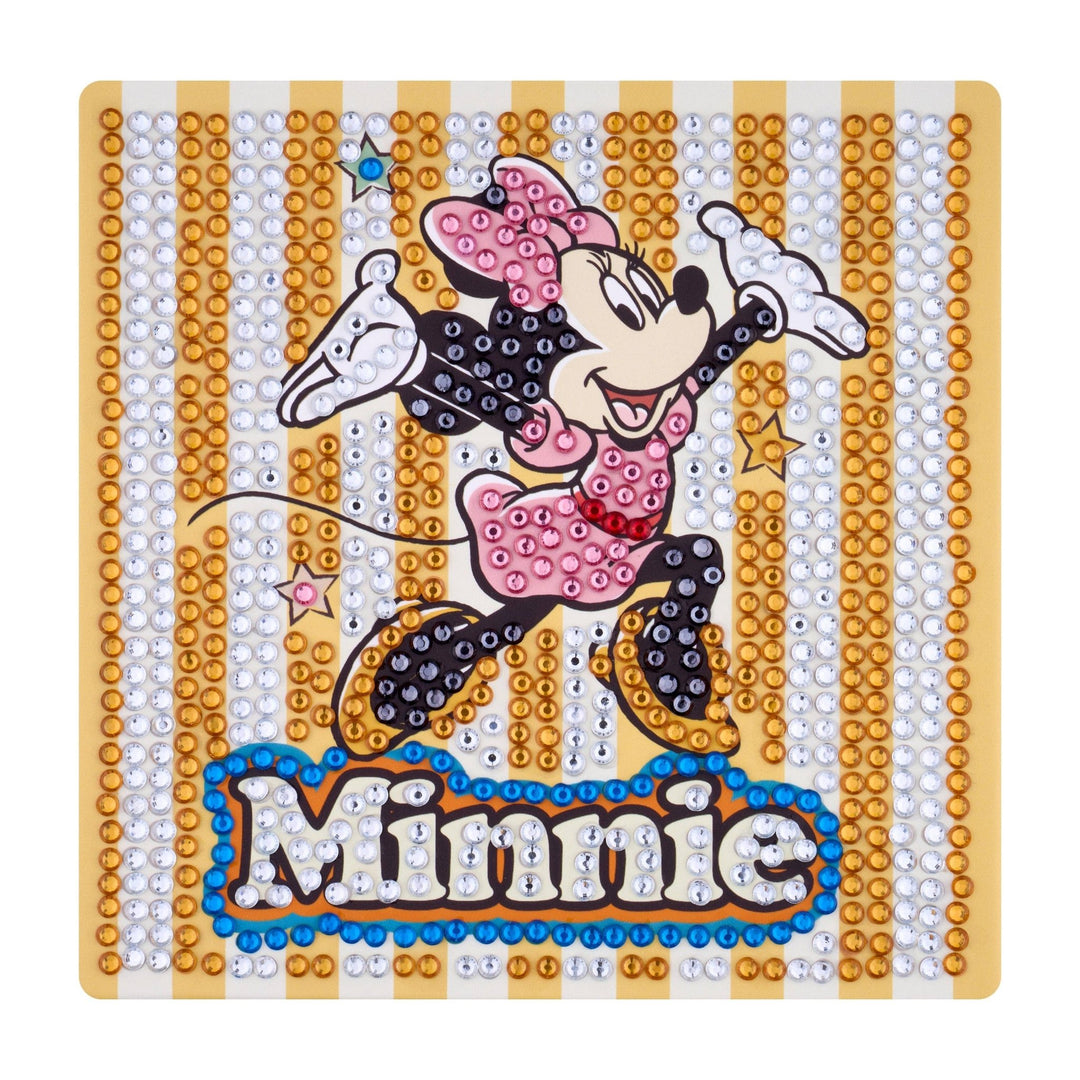 Diamond Art Club - Easy Gem™ Sparkle Boards – Minnie™ Joy: Round with 6 Colors including 6 Iridescent Diamonds / 863 / 6" x 6" (15cm x 15cm) - Pisgah Needleworks