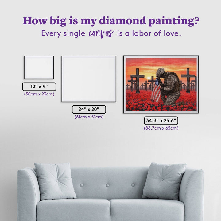 Diamond Art Club For Honor and Country Square Diamond Painting Kit - Pisgah Needleworks