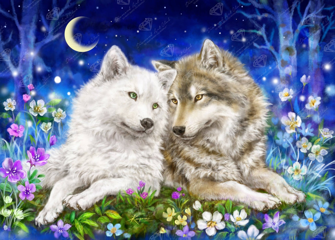 Diamond Art Club® Forever Love Wolf Diamond Painting Kit – 35.8" x 25.6" - Pisgah Needleworks