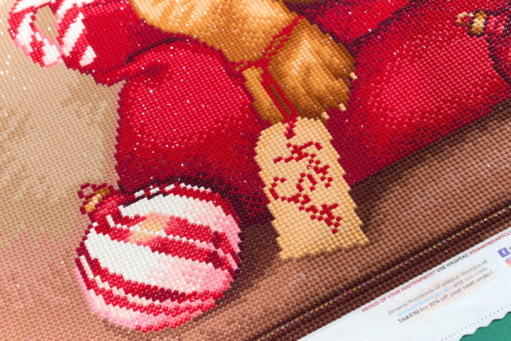 Diamond Art Club – From Santa Christmas Puppy Diamond Painting (Round Drill, 22" x 22") - Pisgah Needleworks