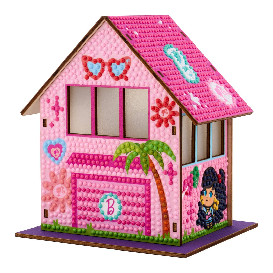 Diamond Art Club - Gem House - Barbie’s Villa: Round with 24 Colors / 2,590 / 5.5" x 4.1" x 3.1" (14 x 10.5 x 8cm) - Pisgah Needleworks