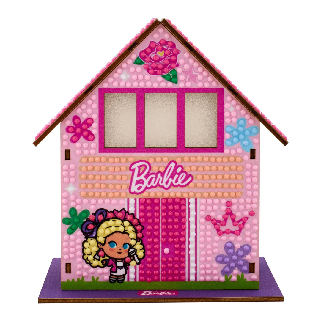 Diamond Art Club - Gem House - Barbie’s Villa: Round with 24 Colors / 2,590 / 5.5" x 4.1" x 3.1" (14 x 10.5 x 8cm) - Pisgah Needleworks
