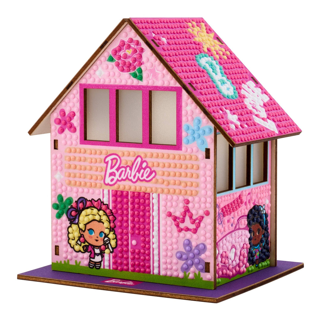 Diamond Art Club - Gem House - Barbie’s Villa: Round with 24 Colors / 2,590 / 5.5" x 4.1" x 3.1" (14 x 10.5 x 8cm) - Pisgah Needleworks