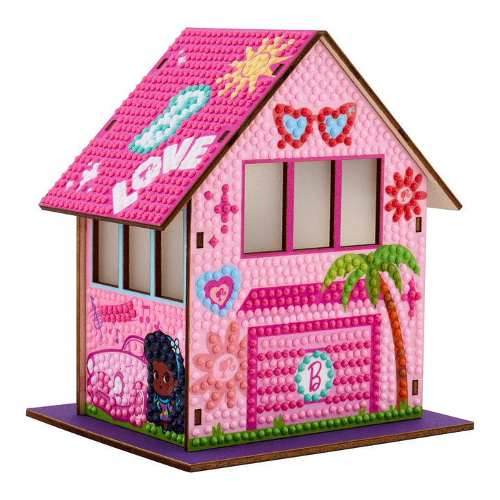 Diamond Art Club - Gem House - Barbie’s Villa: Round with 24 Colors / 2,590 / 5.5" x 4.1" x 3.1" (14 x 10.5 x 8cm) - Pisgah Needleworks