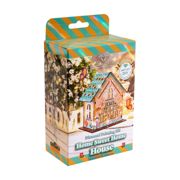Diamond Art Club - Gem House - Home Sweet Home: Round with 21 Colors / 4,503 / 5.5" x 4.1" x 3.1" (14cm x 10.5cm x 8cm) - Pisgah Needleworks