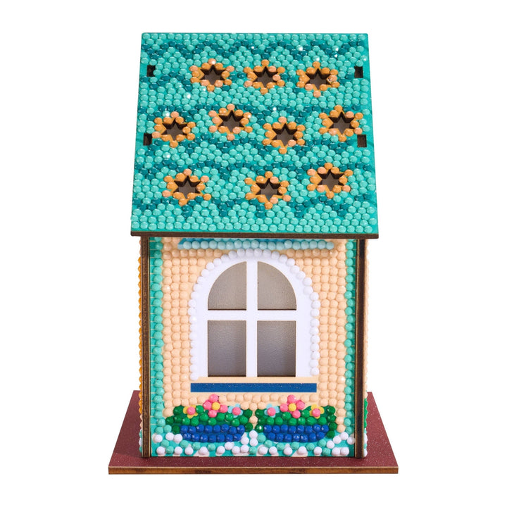 Diamond Art Club - Gem House - Home Sweet Home: Round with 21 Colors / 4,503 / 5.5" x 4.1" x 3.1" (14cm x 10.5cm x 8cm) - Pisgah Needleworks