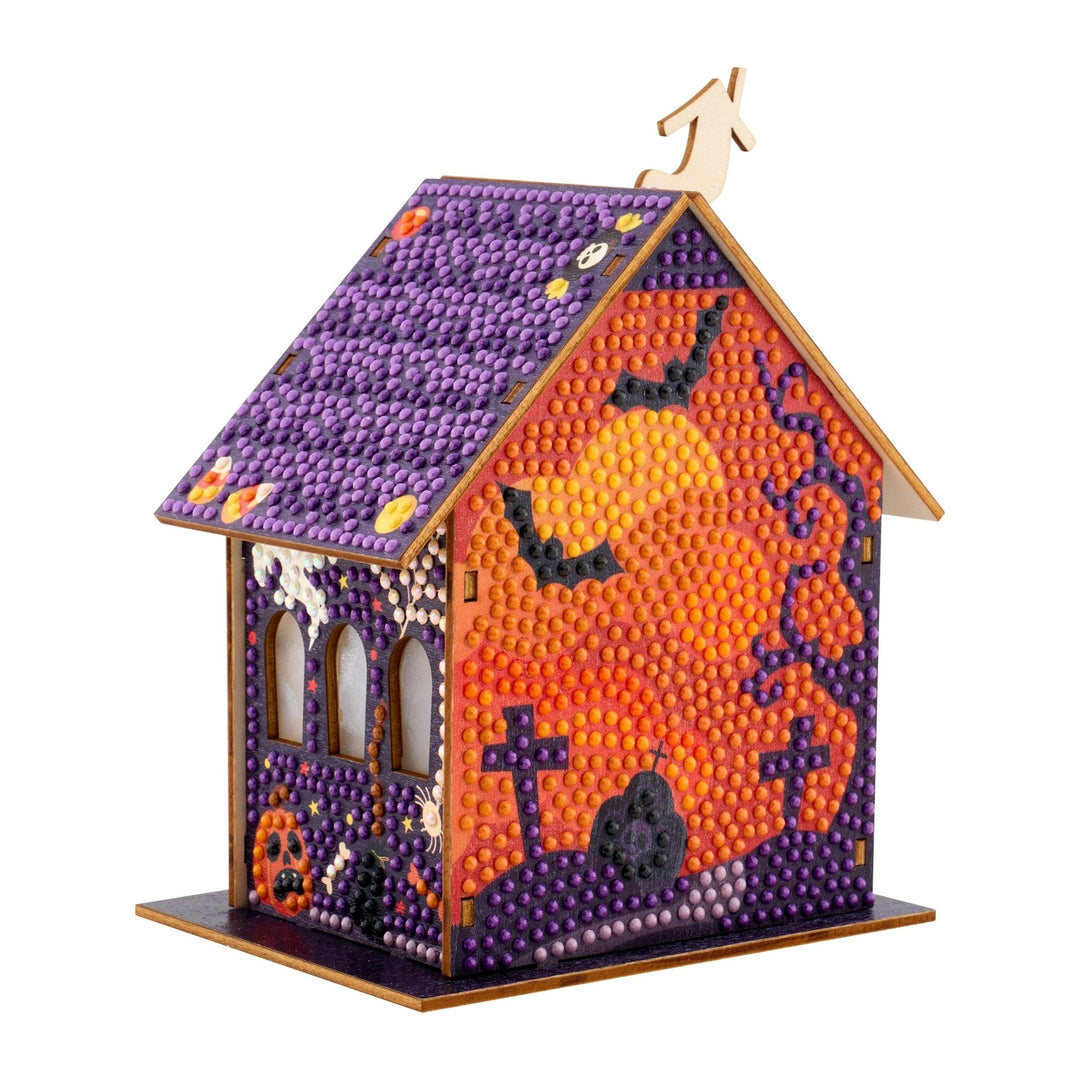 Diamond Art Club Gem House Pumpkin Glow Manor Diamond Painting Kit - Pisgah Needleworks