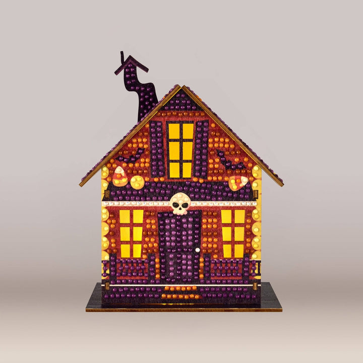 Diamond Art Club Gem House Pumpkin Glow Manor Diamond Painting Kit - Pisgah Needleworks