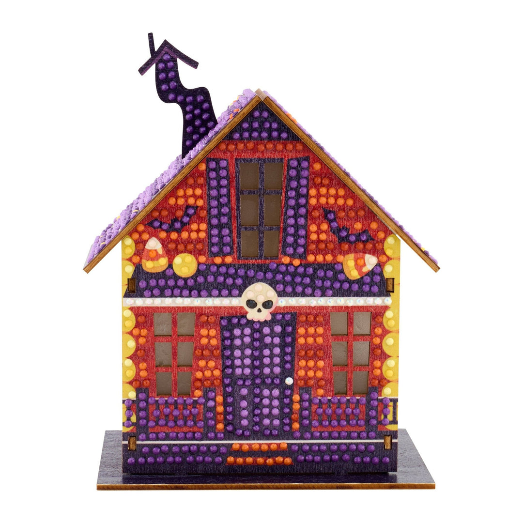 Diamond Art Club Gem House Pumpkin Glow Manor Diamond Painting Kit - Pisgah Needleworks