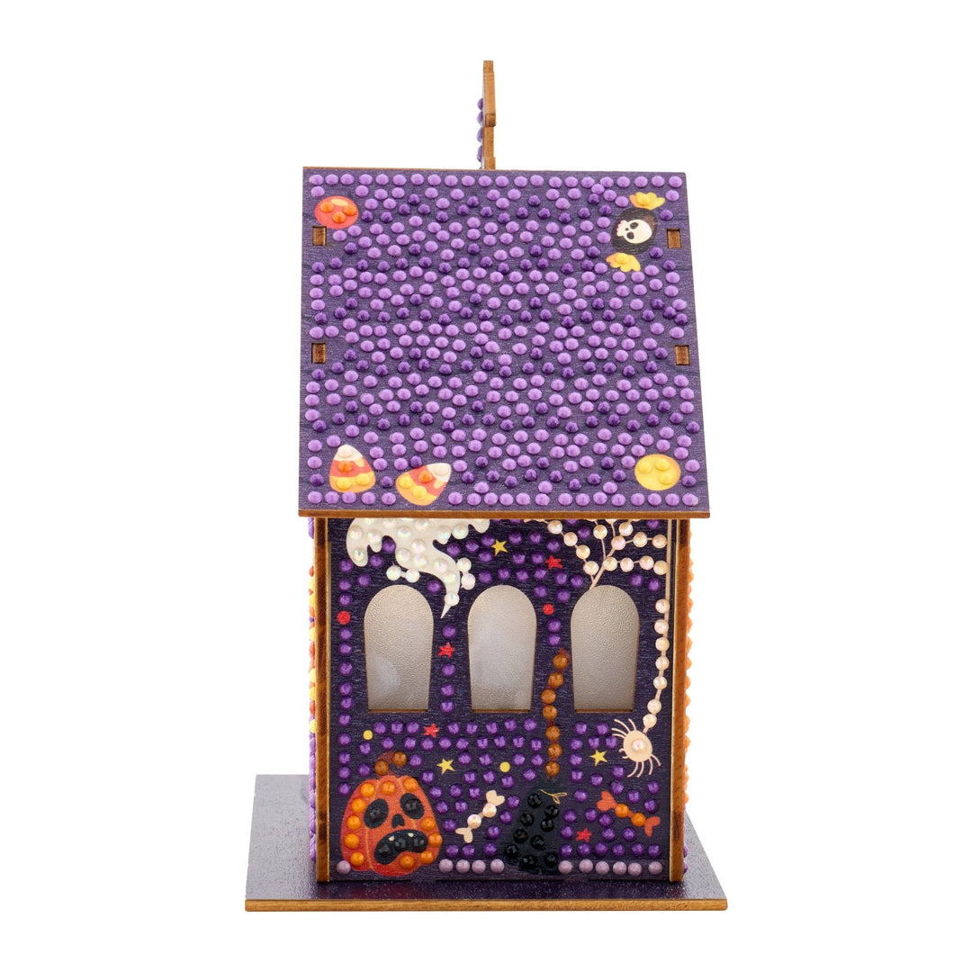 Diamond Art Club Gem House Pumpkin Glow Manor Diamond Painting Kit - Pisgah Needleworks