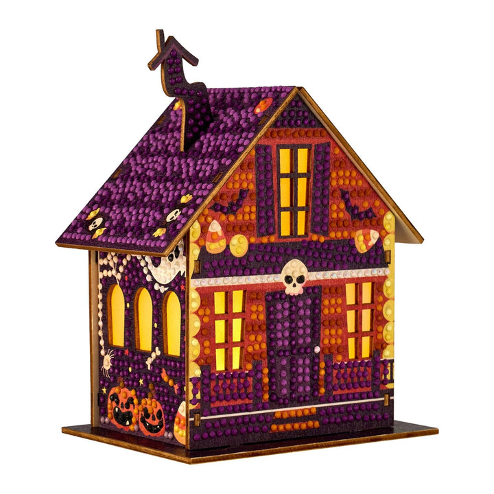 Diamond Art Club Gem House Pumpkin Glow Manor Diamond Painting Kit - Pisgah Needleworks