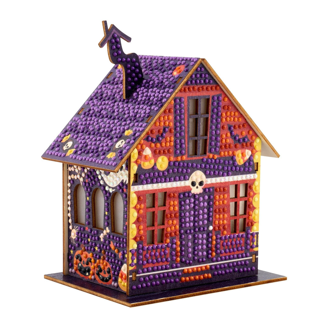 Diamond Art Club Gem House Pumpkin Glow Manor Diamond Painting Kit - Pisgah Needleworks