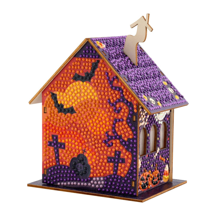 Diamond Art Club Gem House Pumpkin Glow Manor Diamond Painting Kit - Pisgah Needleworks