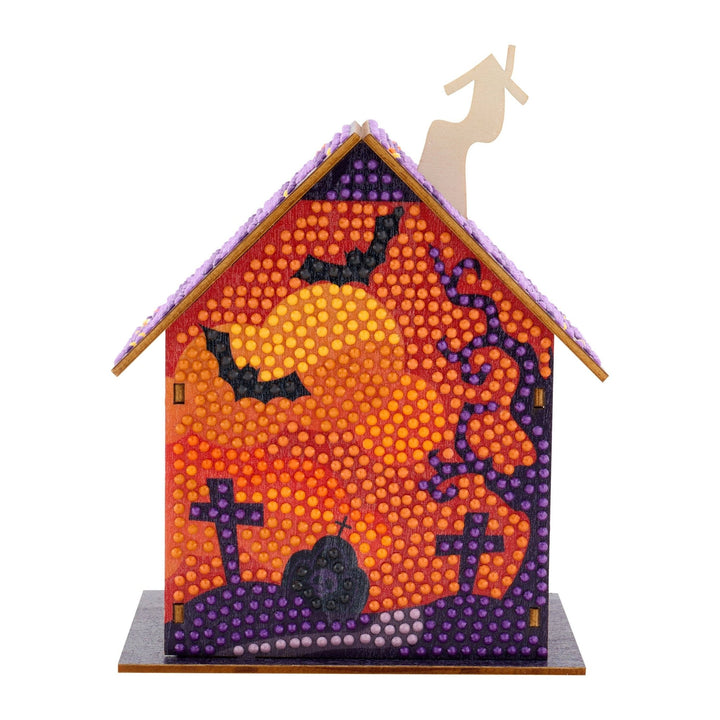 Diamond Art Club Gem House Pumpkin Glow Manor Diamond Painting Kit - Pisgah Needleworks