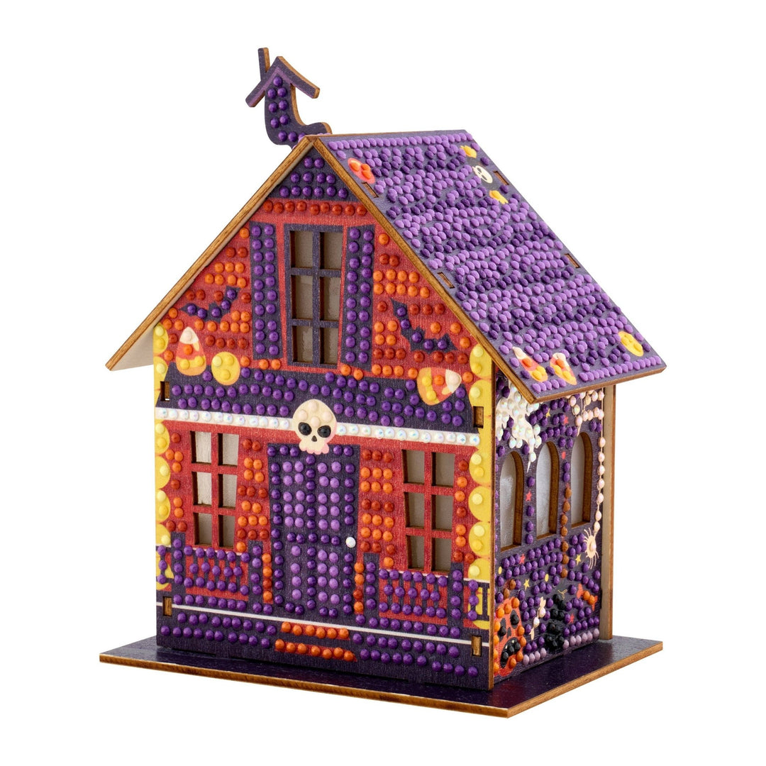 Diamond Art Club Gem House Pumpkin Glow Manor Diamond Painting Kit - Pisgah Needleworks