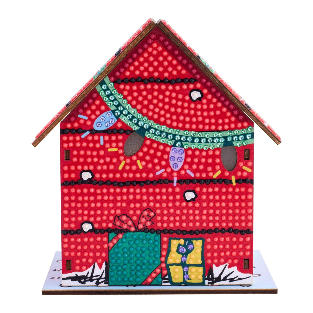 Diamond Art Club – Gem House: The Peanuts Holiday 3D Snoopy Diamond Painting Model (Round Drill, 5.4" x 4.9" x 3") - Pisgah Needleworks
