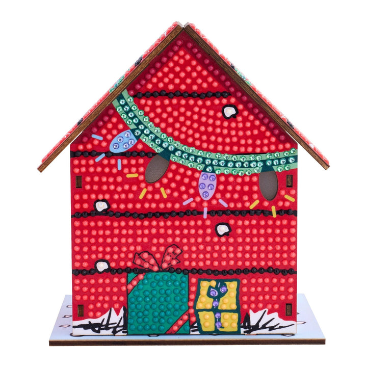 Diamond Art Club – Gem House: The Peanuts Holiday 3D Snoopy Diamond Painting Model (Round Drill, 5.4" x 4.9" x 3") - Pisgah Needleworks