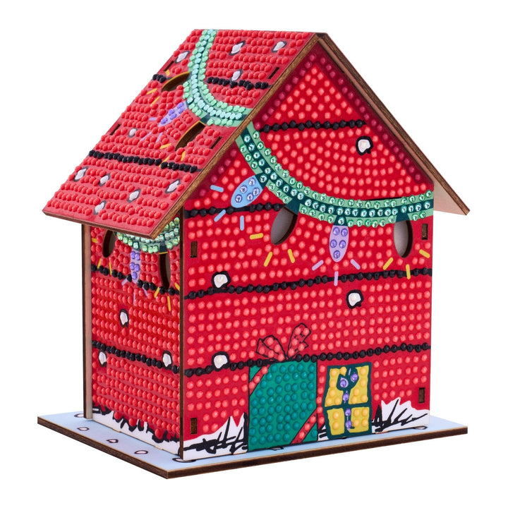 Diamond Art Club – Gem House: The Peanuts Holiday 3D Snoopy Diamond Painting Model (Round Drill, 5.4" x 4.9" x 3") - Pisgah Needleworks